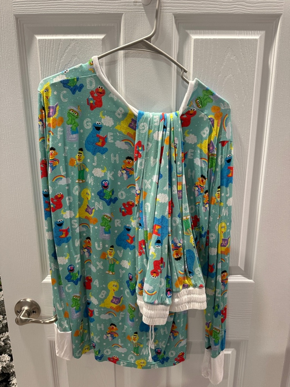 Women’s Little Sleepies Sesame Street Blue Character Pajama Top AND bottoms